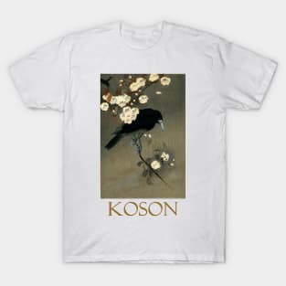 Crow and Blossom by Ohara Koson T-Shirt